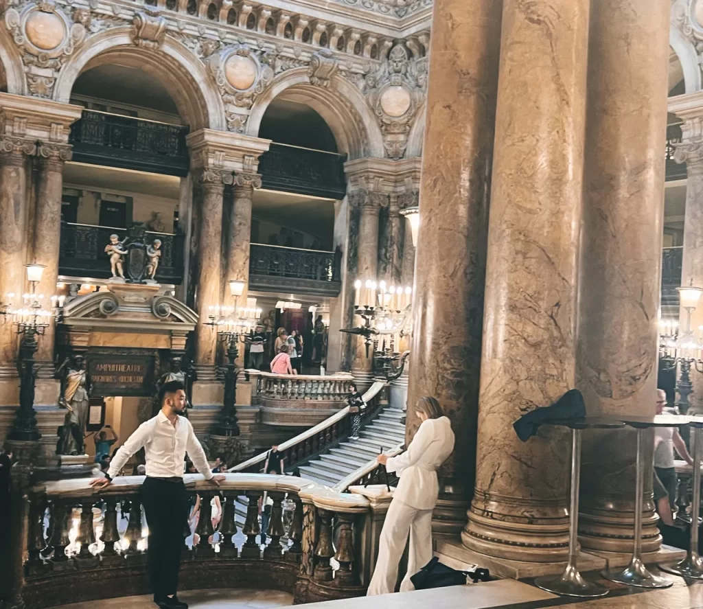 The Opera Garnier, people posing for a photo