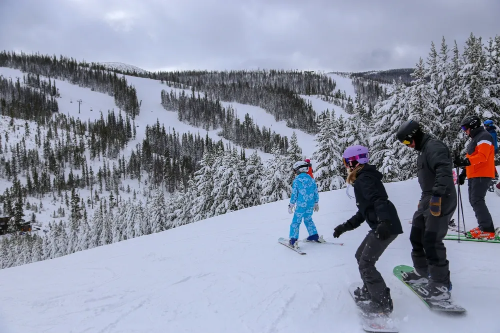 Snowboarders at Winter Park, Colorado Ski Mountain