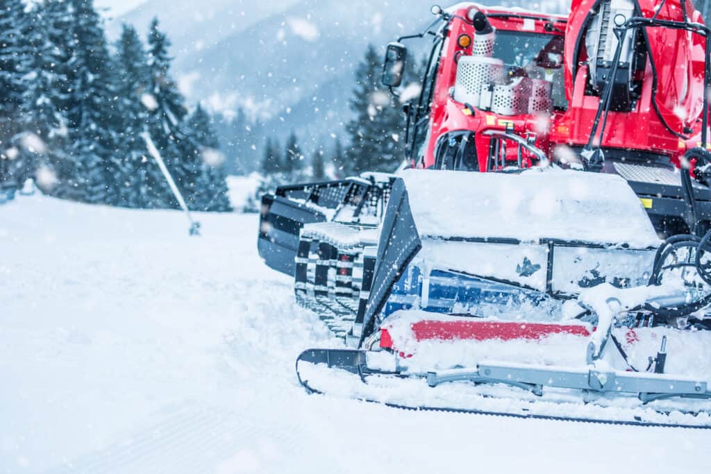 Snowcat on a mountain