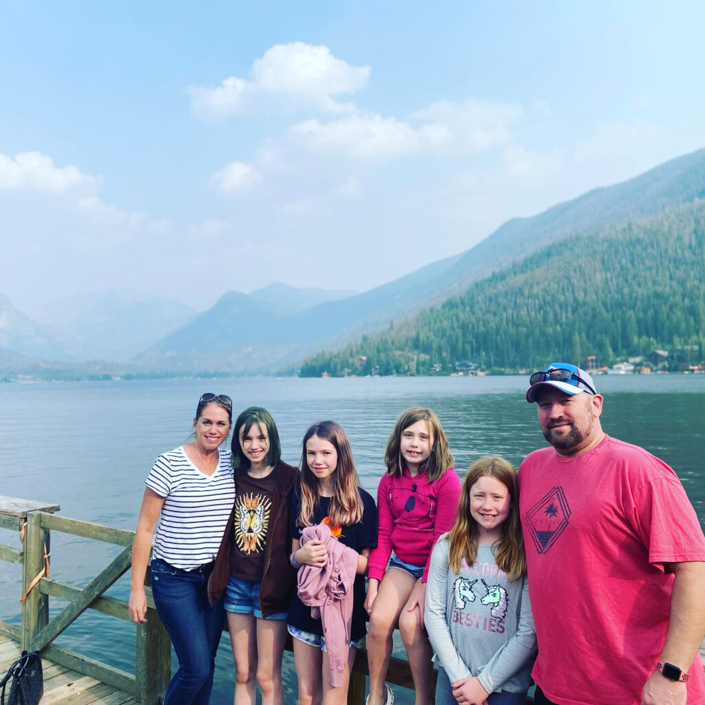 Family at Grand Lake in Colorado