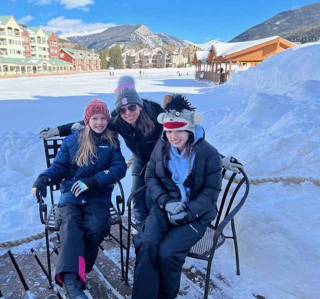 Family at Keystone Lake Ice Rink at Keystone Resort 