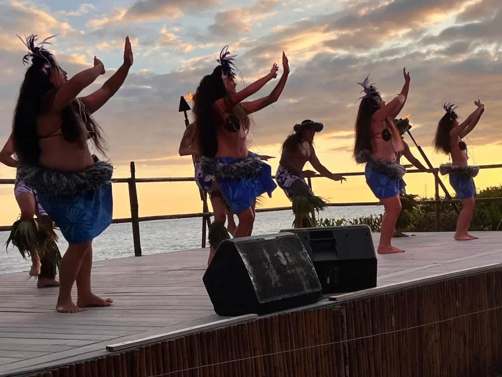 The luau dancers at the Royal Kona Resort