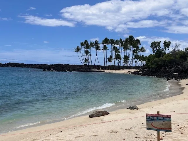 Monk Seal Protection Area on Mahaiula Beach