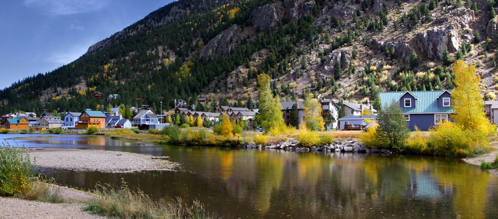 Fall colors at Georgetown lake in Georgetown, Colorado 