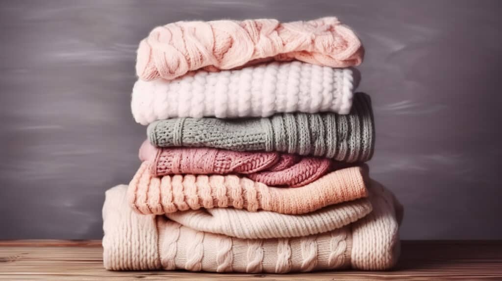 Stack of sweaters