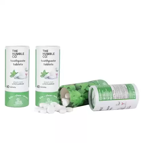 The Humble Co. Mint Toothpaste Tablets, 3 PK – Anticavity Fluoride Toothpaste Tablets with All Natural Ingredients