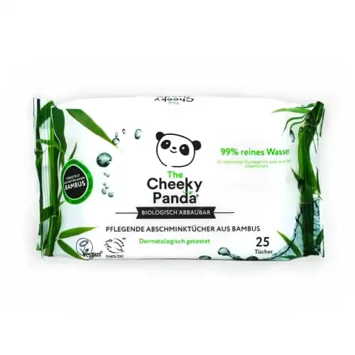 The Cheeky Panda Face Cleansing Wipes | Pack of 25 Flushable Makeup Remover Wipes