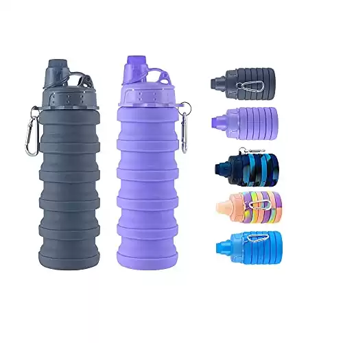 Collapsible Water Bottles 2 pack