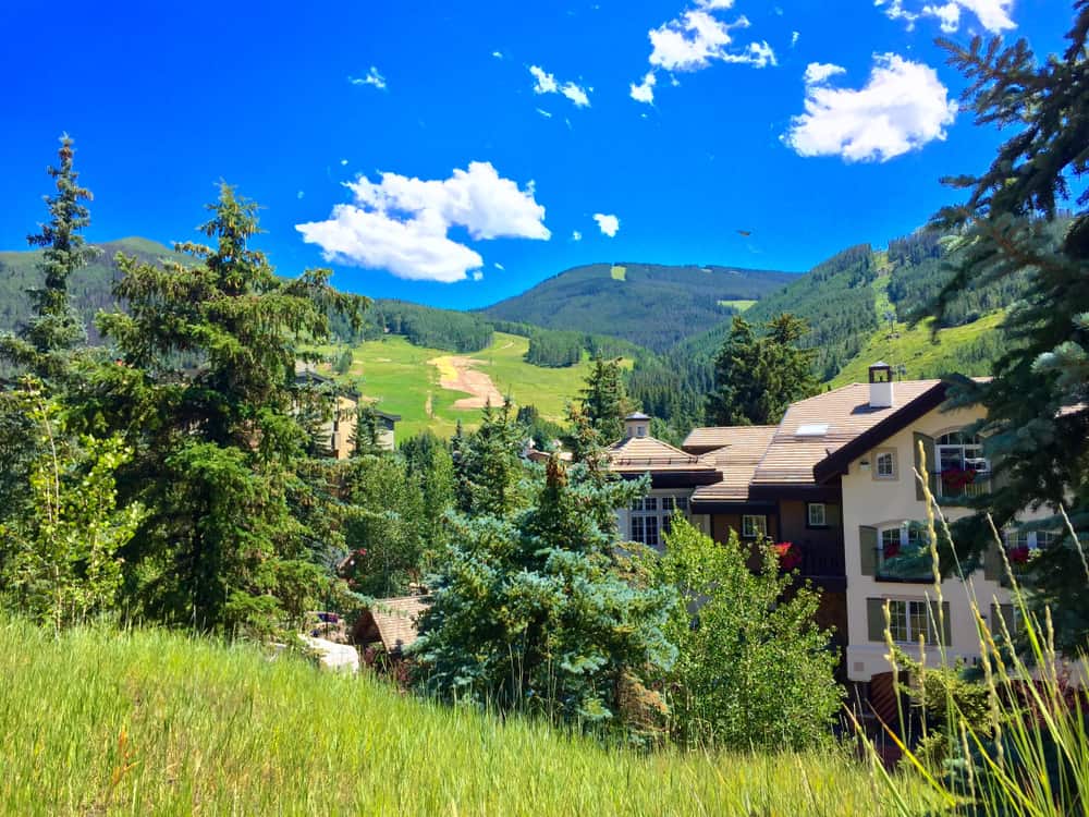 Vail Village and Ski Resort in  the Summer