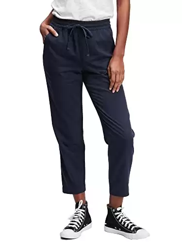 GAP Womens Easy Straight Pull-on Pants, True Indigo 340, Medium Tall US