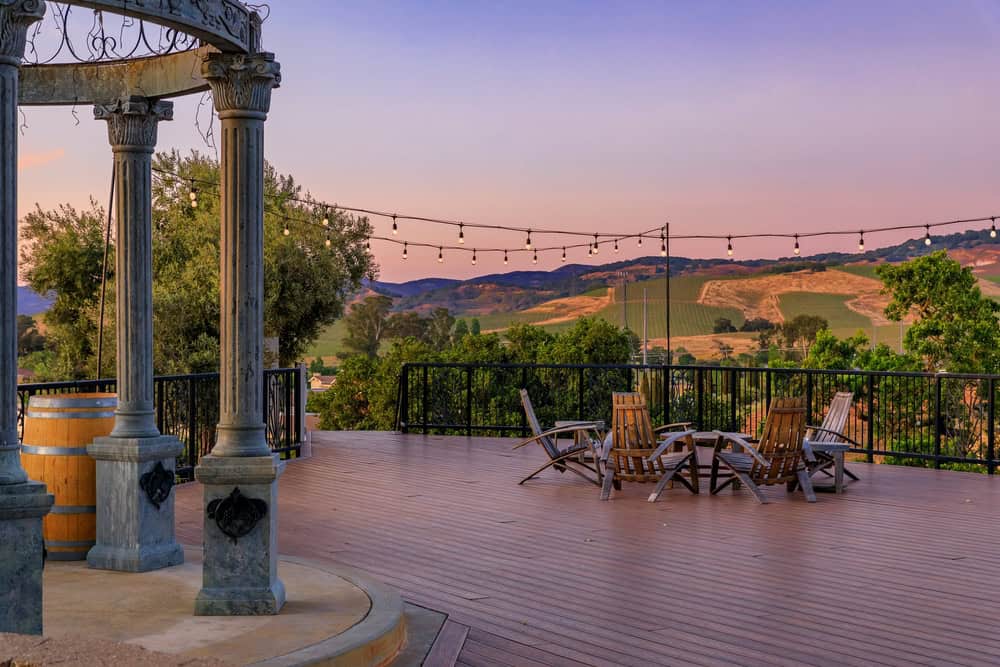 Outdoor patio in Napa Valley, California