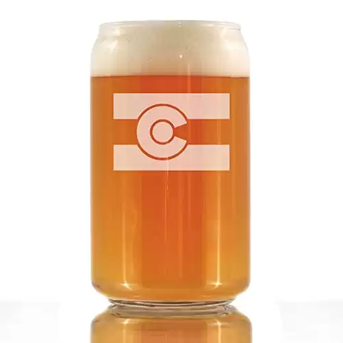 Colorado Flag - Beer Can Pint Glass -16 Ounce