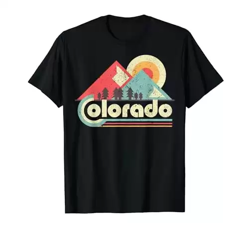 Colorado State Retro Vintage Distressed Flag T-Shirt