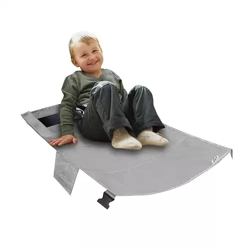 GNEGNI Airplane Seat Extender for Kids,Toddler Travel Bed, Kids Airplane Footrest for Flights, Leg Rest for Kids to Lie Down on Plane (Grey)