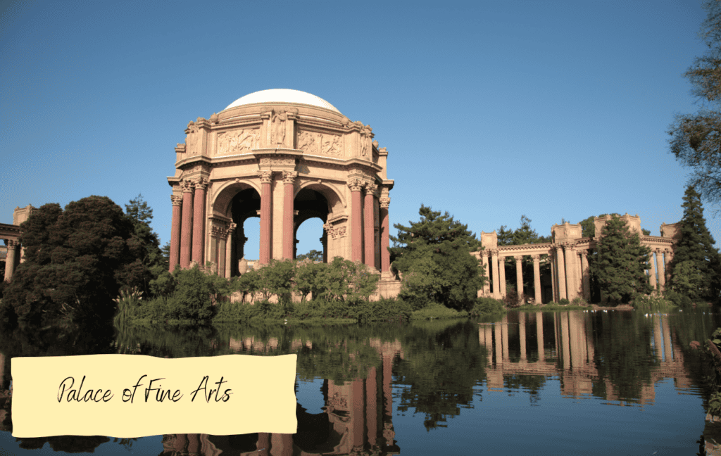 The Palace of Fine Arts view from outside in San Francisco