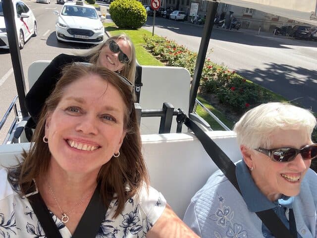 Riding in the Eco Tuk Tuk in Madrid