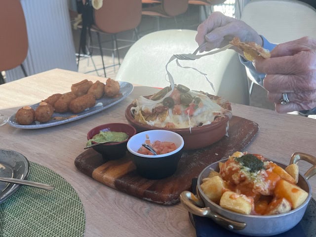 Tapas plates at the El Eden Gastrobar in Madrid