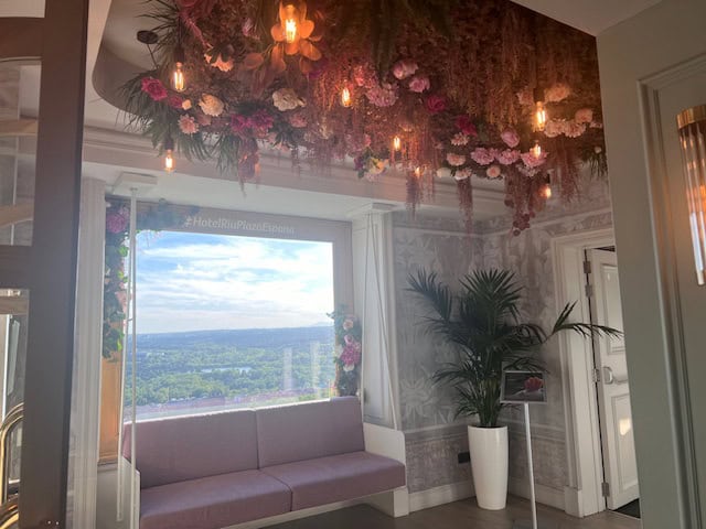 Swing for photo opportunities from inside of the 360 degree Rooftop Bar in Madrid