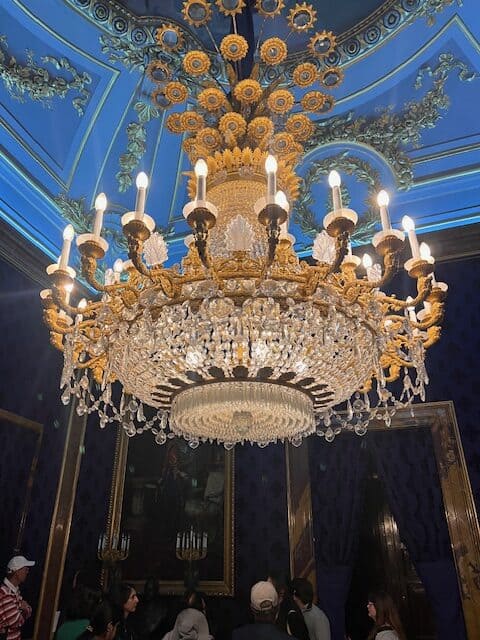 Chandelier at the Royal Palace of Madrid