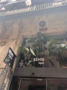 The outside of the Sensi Tapas restaurant in Barcelona, Spain