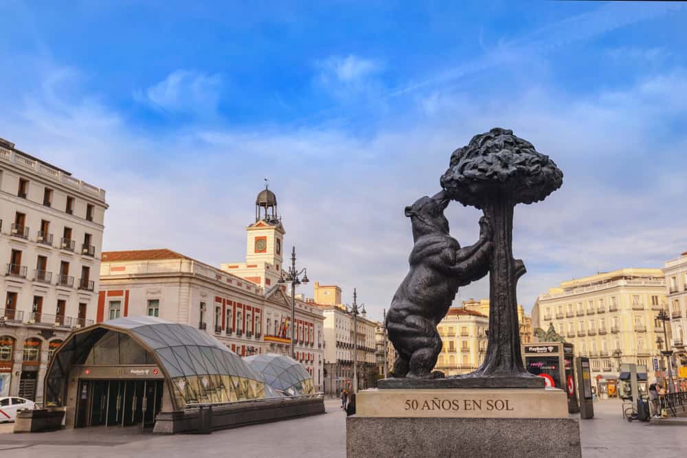 Puerta del Sol square with statue of the Bear and the Strawberry Tree