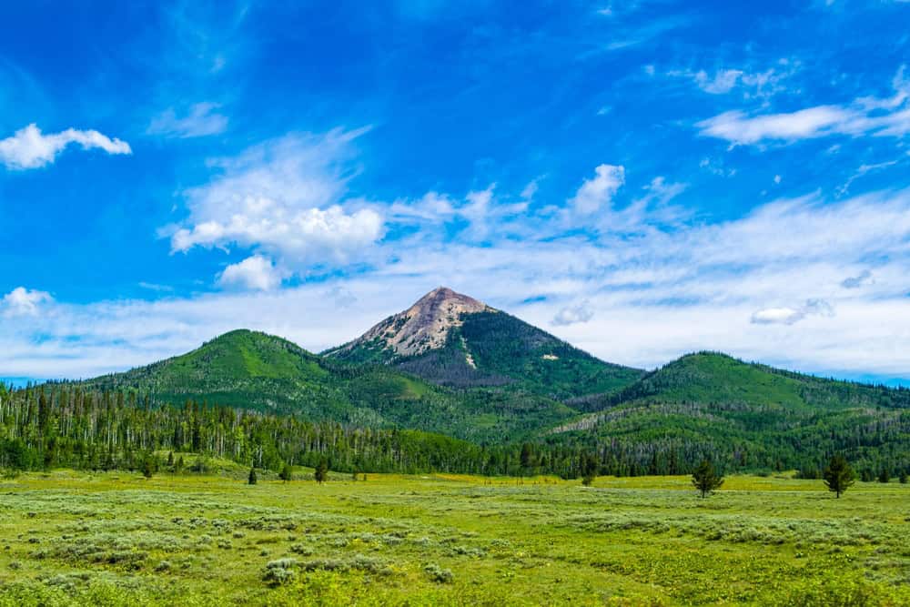 Hahns Peak Mountain outside of Steamboat Springs, Colorado 