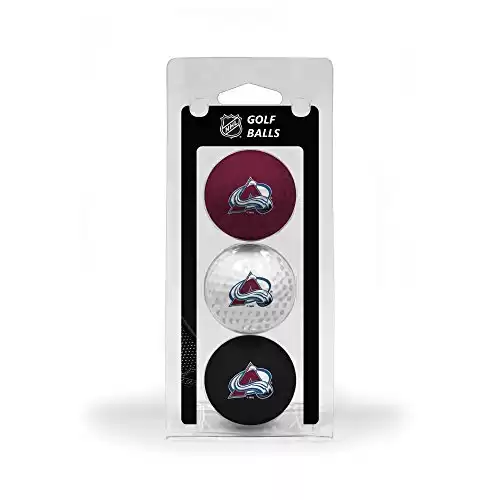 Team Golf NHL Colorado Avalanche 3 Golf Ball Pack Regulation Size Golf Balls