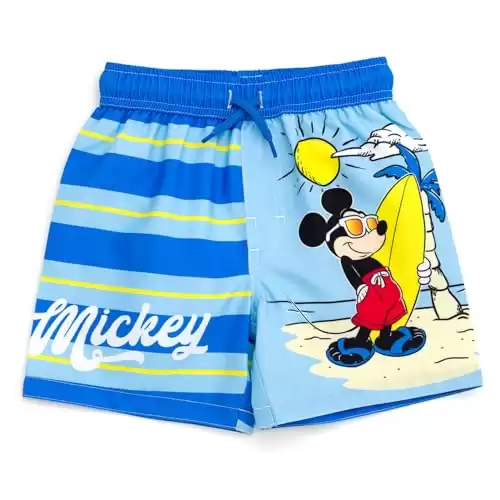 Disney Mickey Mouse Toddler Boys UPF 50+ Swim Trunks Bathing Suit 3T