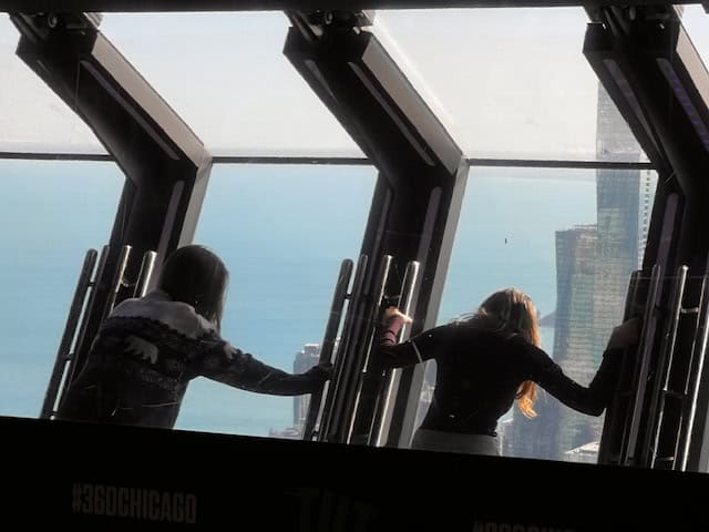 Tilt ride at the 360 Observation Deck in Chicago