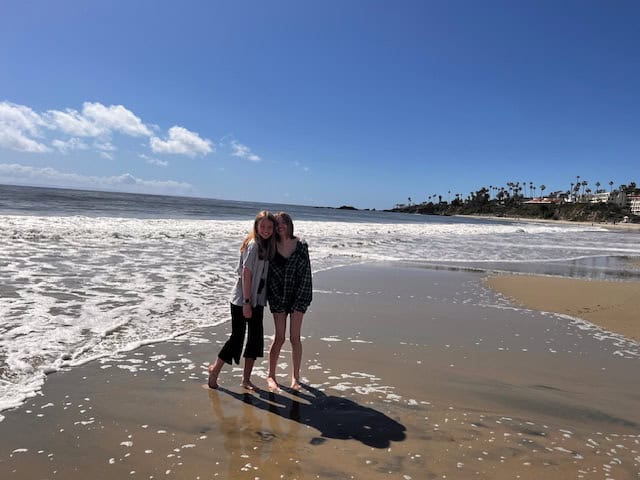 Girls on the beach in Laguna Beach, California
