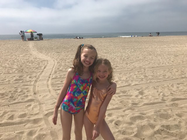 Girls on the beach at Huntington Beach