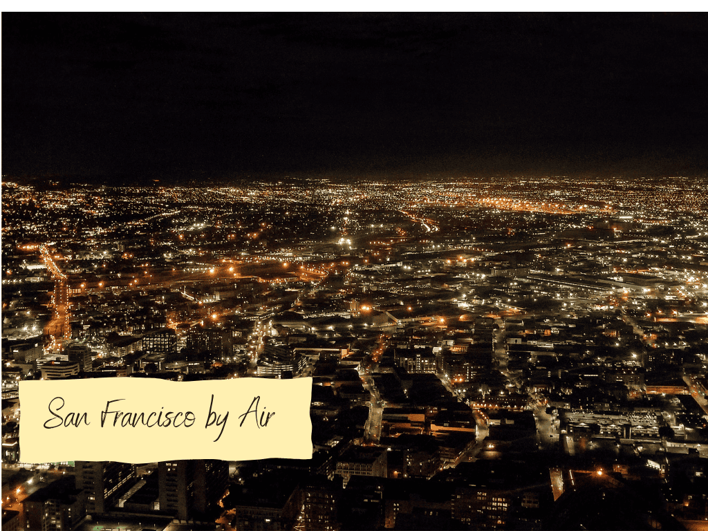 City lights of San Francisco by air