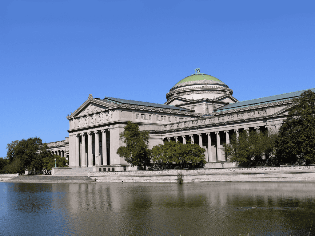Exterior of the Museum of Science and Industry in Chicago