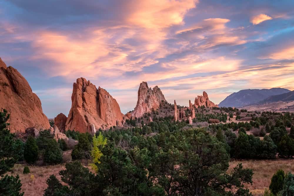 Rock formations at the Garden of the Gods in Colorado Springs, Colorado