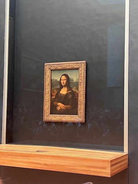 The Mona Lisa at the Louvre in Paris