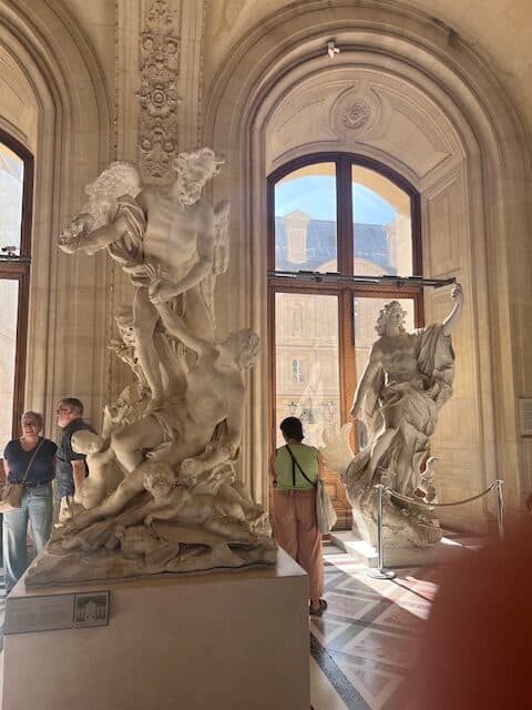 Statues in the Louvre in Paris