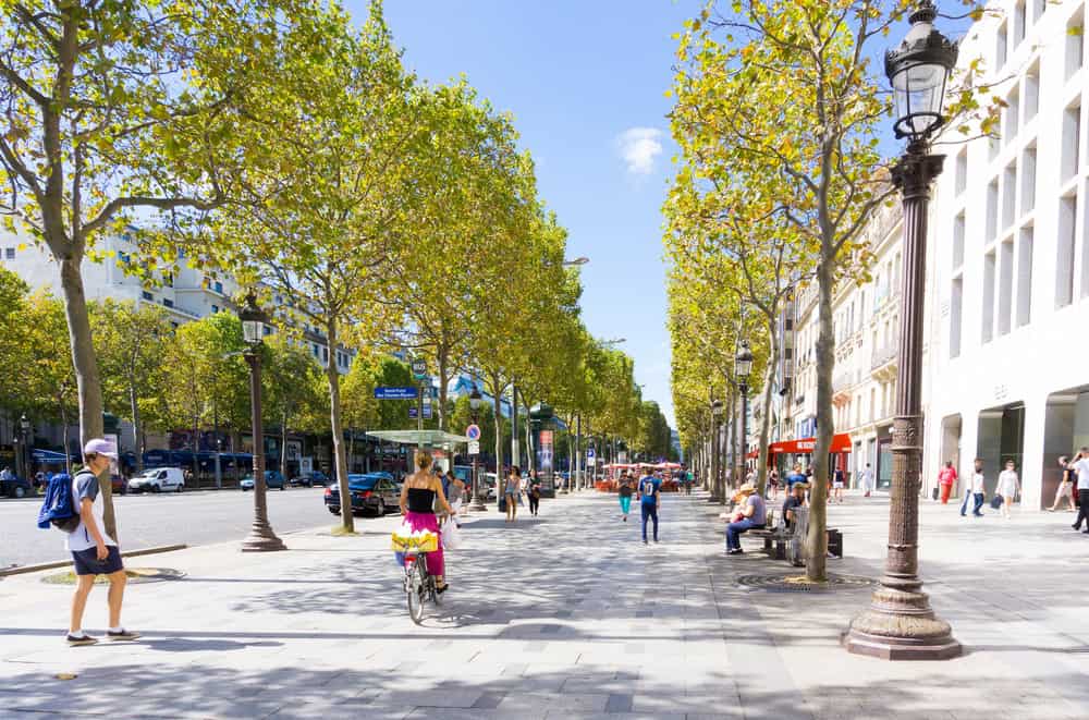 View of the Champs-Élysées in Paris