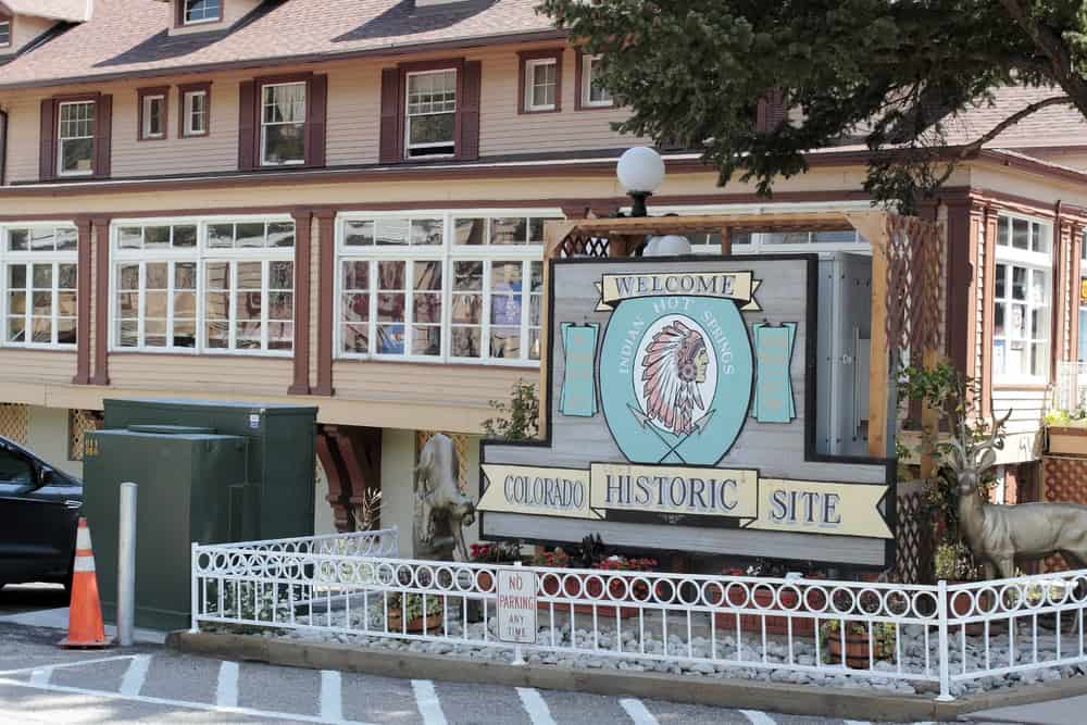 Front of the Indian Hot Springs in Idaho Springs, Colorado