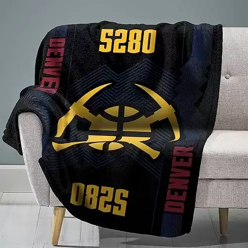 Sleep Squad Denver Nuggets City Edition 60” x 80” Raschel Plush Blanket