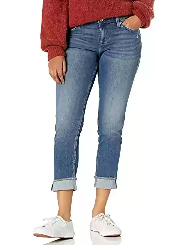 Riders by Lee Indigo Women's Fringe Cuff Boyfriend Jean