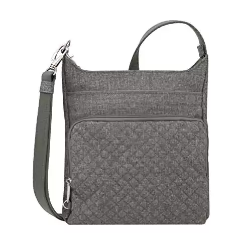 Travelon Anti-Theft Boho N/s Crossbody, Gray Heather