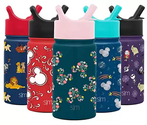 Simple Modern Disney Mickey Mouse Kids Water Bottle with Straw Lid