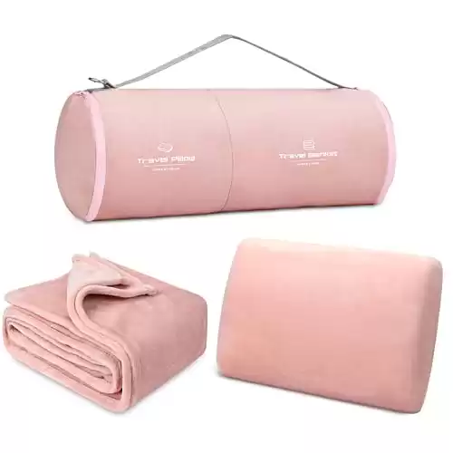 Travel Pillow and Blanket Set
